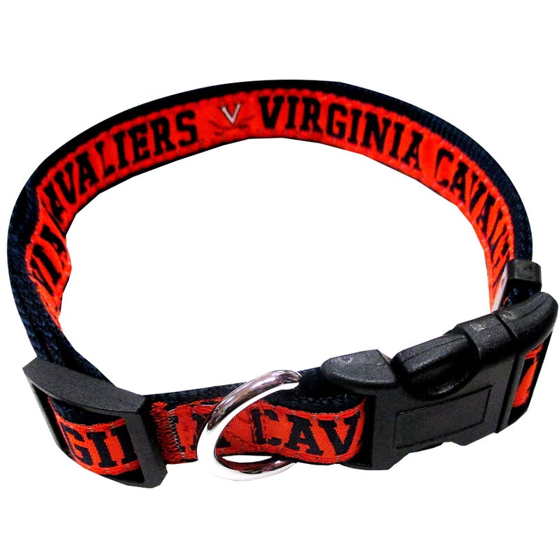 Pets First Collegiate PET Collar NEW VERSION Virginia Cavaliers Dog Collar, Size Medium. Best Sports Team Color for Dogs & Cats. A Shiny & Colorful Dog & Cat Collar Licensed by The NCAA - Image 1